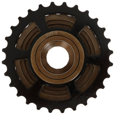 Рещотка ATA, 7 скоростей, 14-28T, цвет чёрно-коричневый