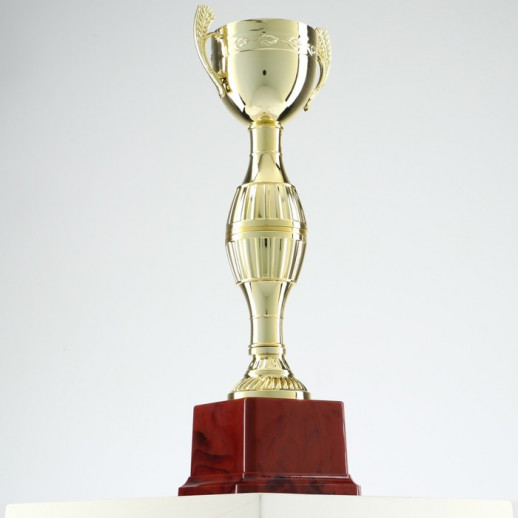 Кубок 042С, зол., подставка пластик, 7,5 × 9 × 26,5 см