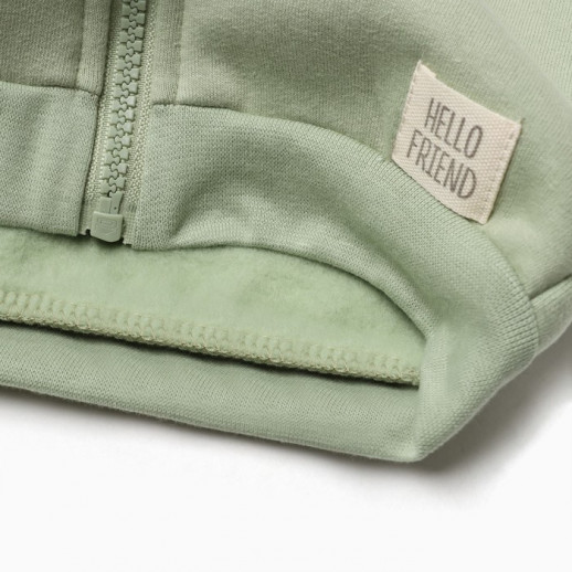 Костюм: толстовка и брюки Крошка Я Dino, рост 62-68, зеленый