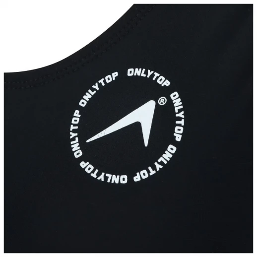 Купальник слитный ONLYTOP, спортивный, р. 44, цвет чёрный
