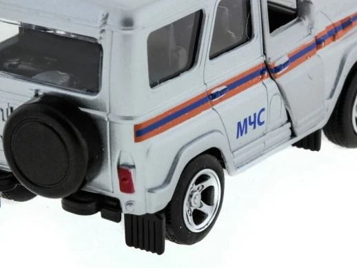 Машина "АВТОПАНОРАМА" инерц. УАЗ-469 (МЧС) 1/50, в/к 12*7*5,5 см