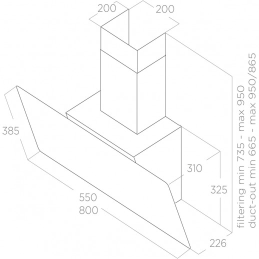Вытяжка ELICA ELICA JUST DRY BL/A/80-PRF0196641