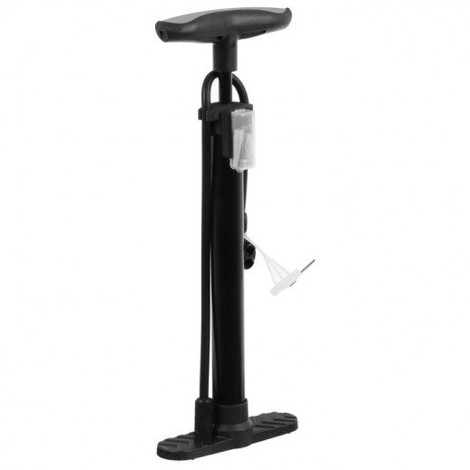 Насос напольный с иглой и насадками, пластик, цвет чёрный