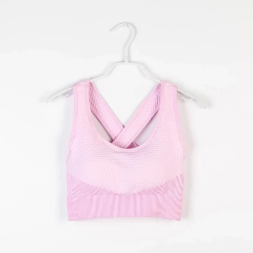 Топ женский спортивный ананас, цвет розовый, SL Russian Brand, р-р L
