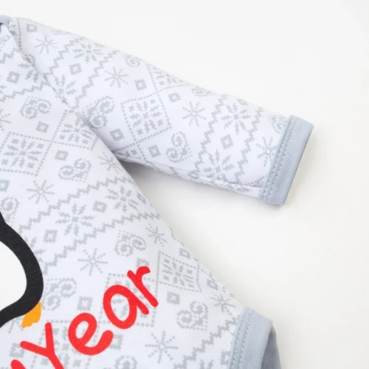 Боди с длинным рукавом Крошка Я «Первый НГ», цвет белый