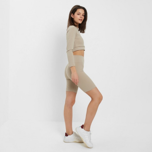 Топ (рашгард) спортивный женский MINAKU цвет бежевый, р-р 46