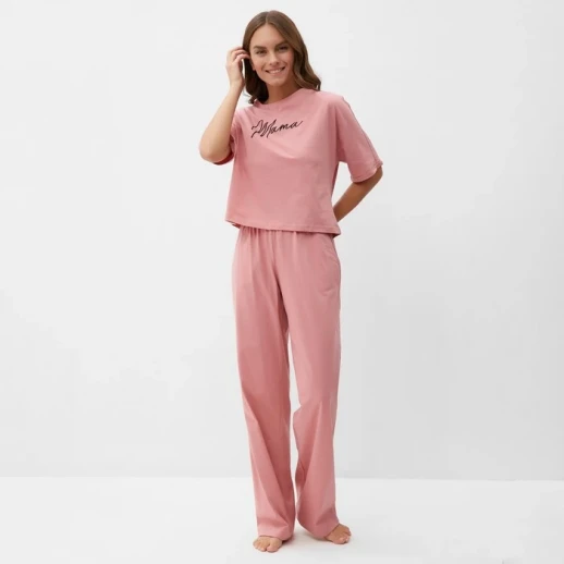 Пижама женская (футболка и брюки) KAFTAN "Pink" р. 44-46