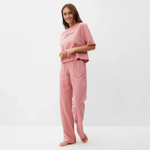 Пижама женская (футболка и брюки) KAFTAN "Pink" р. 44-46
