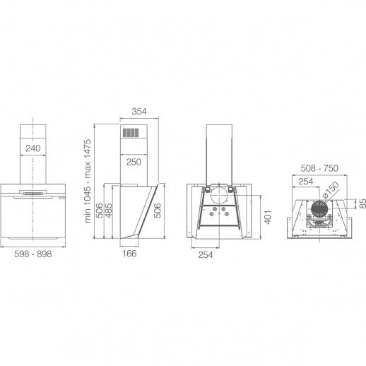 Вытяжка ELICA ELICA MAJESTIC @ WH/A/90-PRF0124236B