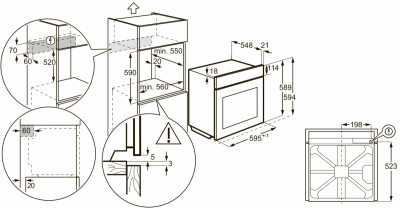 Встраиваемая электрическая духовка ELECTROLUX Electrolux EOF5F70X