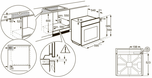 Встраиваемая электрическая духовка ELECTROLUX Electrolux EOF5F70X