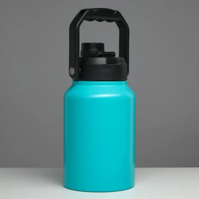 Термос, 2 л, Тропа "Бидон", сохраняет тепло 48 ч, бирюзовый