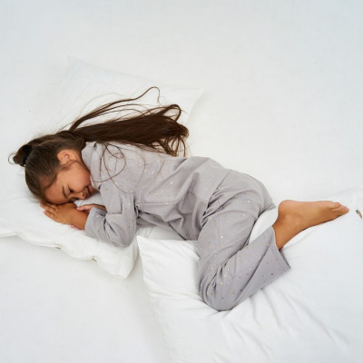 Пижама детская для девочки KAFTAN "Звездочки", р. 98-104, серый