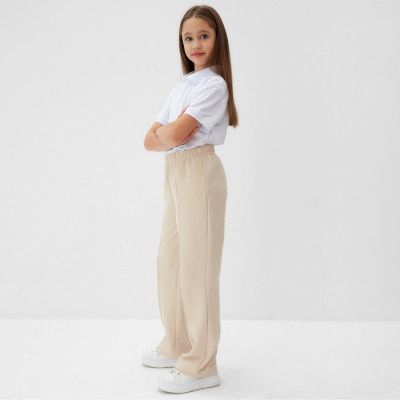 Брюки для девочки MINAKU, цвет бежевый