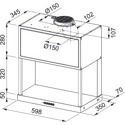 Вытяжка Franke FMA MODULAR F60 BK MATT Franke 335.0706.646