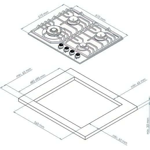 Варочная поверхность Kuppersberg Kuppersberg FS 610 C Bronze