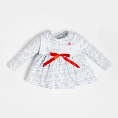 Боди-платье Крошка Я "Первый НГ", белый