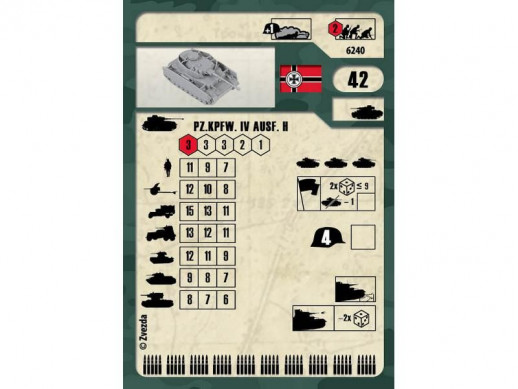 Сборная модель ZVEZDA Немецкий танк Т-IVH, 1/100