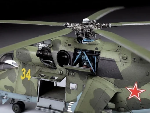 Сборная модель ZVEZDA Советский ударный вертолёт МИ-24П, 1/72