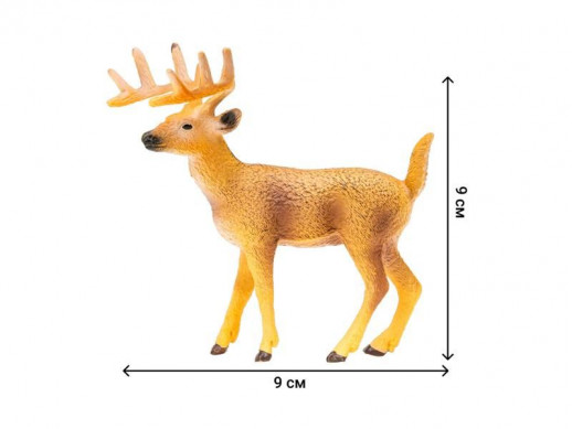 Набор фигурок животных MASAI MARA MM201-001 серии "Мир диких животных": Семья оленей, 4 пр.