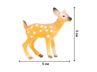 Набор фигурок животных MASAI MARA MM201-001 серии "Мир диких животных": Семья оленей, 4 пр.