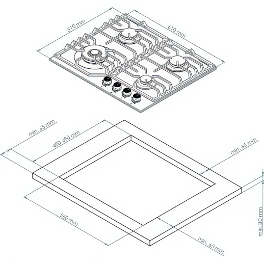 Варочная поверхность Kuppersberg Kuppersberg FS 610 W Bronze