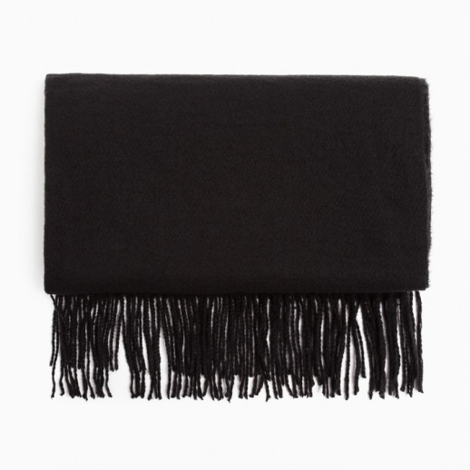 Палантин женский MINAKU однотонный цв. черный, размер 68*180 см