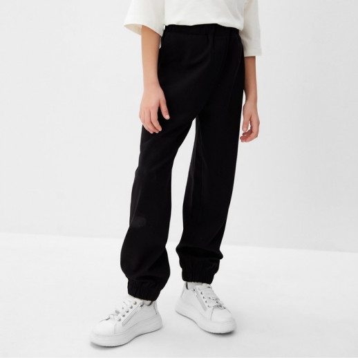 Брюки для девочки MINAKU: Casual Collection KIDS, цвет чёрный