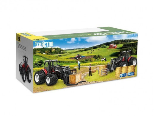 Р/У фермерский трактор Korody с дисковым культиватором, двойные колеса 1/24 2.4G 6CH RTR