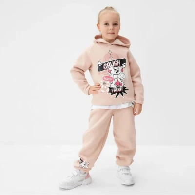 Брюки для девочки MINAKU: CRUSH, цвет розовый