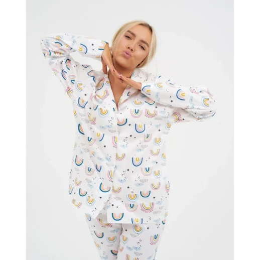 Пижама (рубашка, брюки) женская KAFTAN "Радуга" р. 44-46