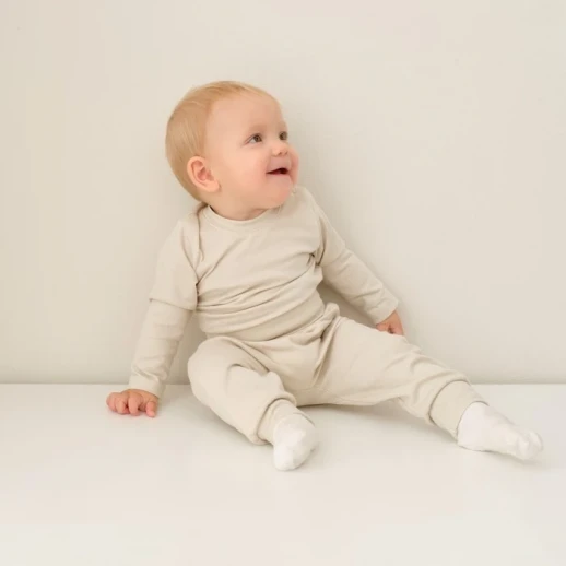 Ползунки-штанишки Крошка Я, BASIC LINE, цвет молочный
