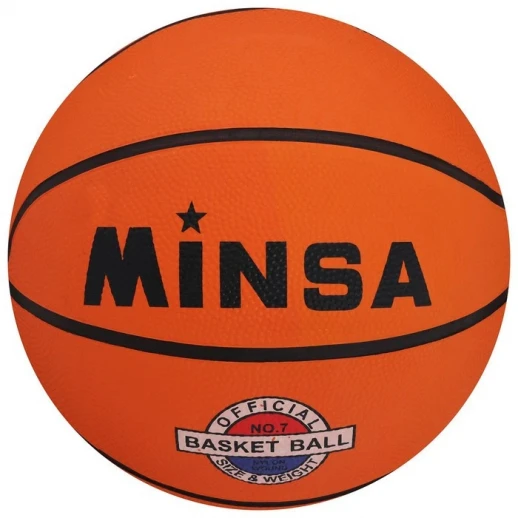 Мяч баскетбольный MINSA, ПВХ, клееный, 8 панелей, р. 7