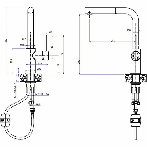 Смеситель RIVELATO Rivelato 1573503 cromo