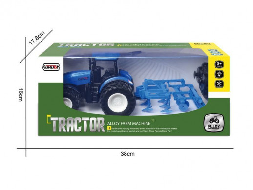 Р/У фермерский трактор Korody с диск. культиватором, мет. кузов, двойные колеса 1/24 2.4G 6CH RTR