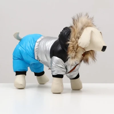 Комбинезон "Пушок" (ДС 25 см, ОГ 34 см, ОШ 24 см), голубой