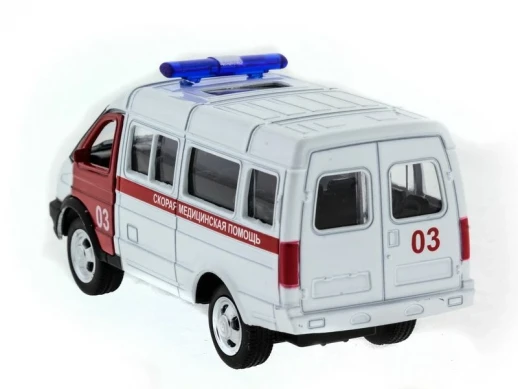 Машина "АВТОПАНОРАМА" инерц. "ГАЗель" (скорая) 1/50, в/к 14,5*8*5,5 см