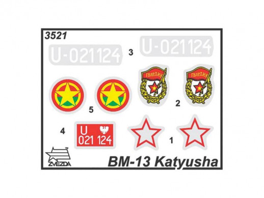 Сборная модель ZVEZDA Гвардейский реактивный миномет БМ-13 «Катюша», 1/35