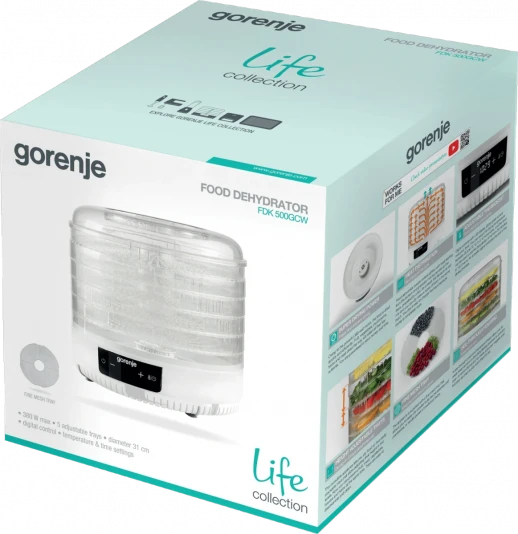 Сушилка электрическая, 450Вт, 5 лотков Gorenje FDK500GCW