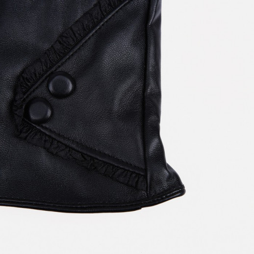 Перчатки женские, безразмерные, с утеплителем, цвет чёрный