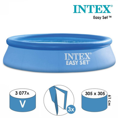 Бассейн надувной Easy Set, 305 х 61 см, 3077 л, от 6 лет, 28116NP INTEX