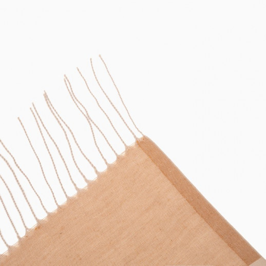 Палантин текстильный, цвет бежевый/серый, размер 68х175