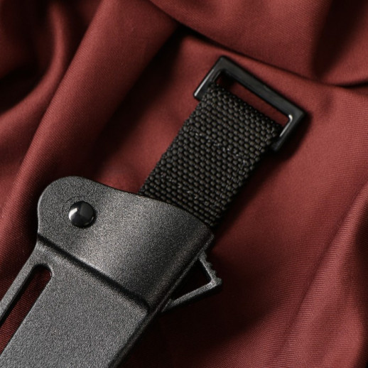 Нож кавказский, разделочный "Финский" с чехлом, сталь - AUS-8, рукоять - эластрон, 11.5 см