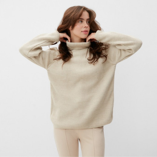 Джемпер женский MINAKU: Casual Collection цвет бежевый
