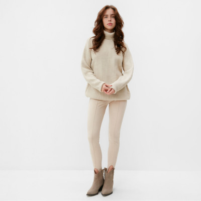 Джемпер женский MINAKU: Casual Collection цвет бежевый