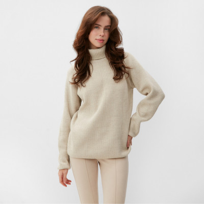 Джемпер женский MINAKU: Casual Collection цвет бежевый