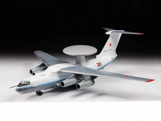 Сборная модель ZVEZDA Российский самолет дальнего радиолокационного обнаружения А-50, 1/144