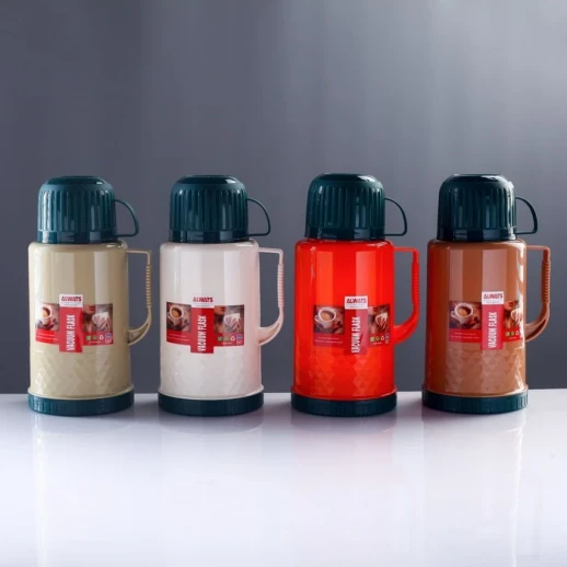 Термос 1.2 л, со стеклянной колбой, сохраняет тепло 18 ч, 15 х 28 см, микс