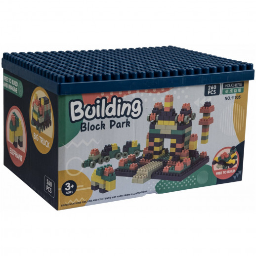 Конструктор ГЛАВИГРУШКА СM 4033 обучающий блочный 260 деталей