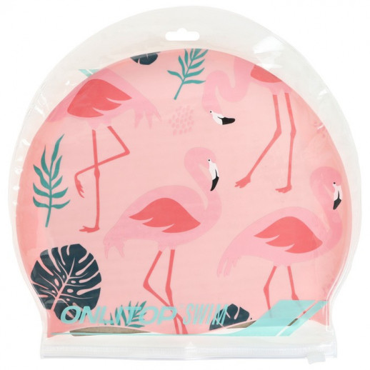 Шапочка для плавания детская ONLITOP «Фламинго», силиконовая, обхват 46-52 см